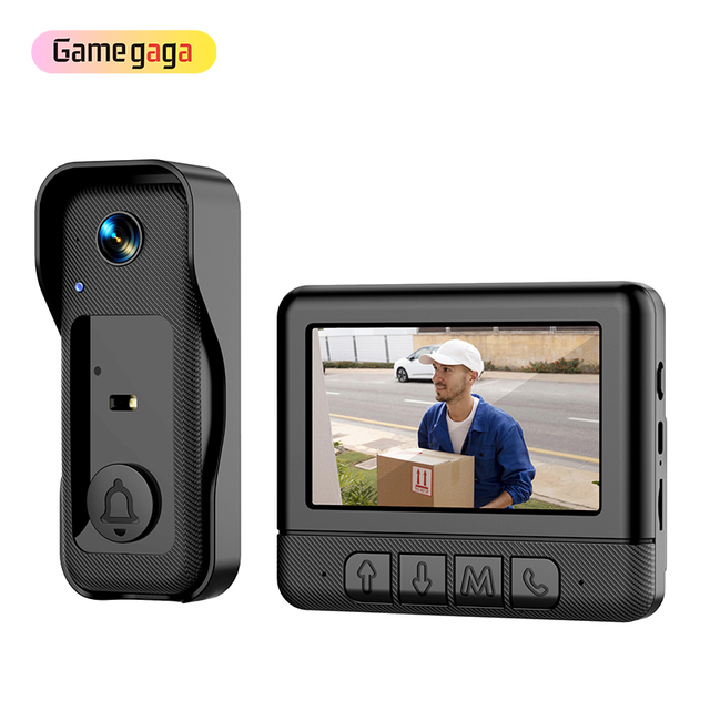 X6 4.3" IPS Screen Indoor/Outdoor Smart Video Doorbell 2.4G 130° Security Camera Selfie Monitor Home Safety two-way voice