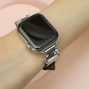 Correas de reloj para <span class=keywords><strong>Apple</strong></span> <span class=keywords><strong>Watch</strong></span> Series 8 45mm 41mm Smart <span class=keywords><strong>Watch</strong></span> Wrist Band con Charm <span class=keywords><strong>Metal</strong></span> Cat Adapter para Iwatch <span class=keywords><strong>Correa</strong></span> - Product Image 5