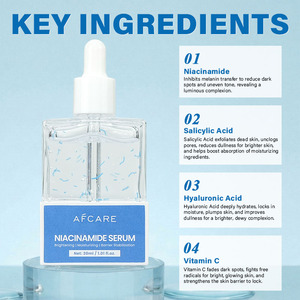 Sérum pour le visage à la niacinamide de haute qualité, vitamine <span class=keywords><strong>C</strong></span>, acide hyaluronique, sans paraben, hydratant, anti-taches, éclaircissant - Product Image 3