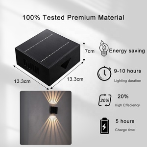 Appliques Murales Extérieures Modernes Étanche Haut et Bas à Énergie Solaire LED pour Clôture ou Fixation Murale - Product Image 4