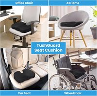 Coussin de siège en mousse à mémoire de forme antidérapant oreiller de fesses pour oreillers lombaires coussins de siège pour bureau d'ordinateur, fauteuil roulant, conduite