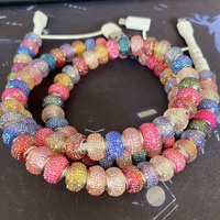 Câble USB Perlé Scintillant Arc-en-ciel, Cordon de Transfert de Données et de Charge Rapide Type-C Multicolore avec Perles Diamantées, Décoratif et Tendance