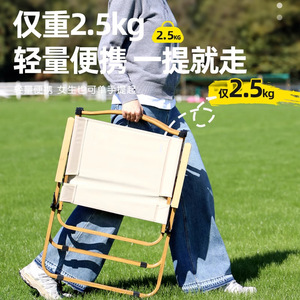 Chaise pliante d'extérieur Beiyue, chaise de camping portable, chaise de plage renforcée, légère et pliable pour pique-nique et voyage - Product Image 2