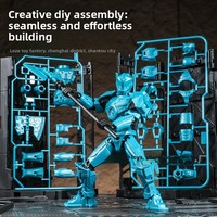 Figura de Mecha Transformable Transfronteriza con 13 Articulaciones Móviles, Juguete de Adorno 3D, Maniquí Blindado, Modelo de Robot Ensamblado, 25-36 Meses