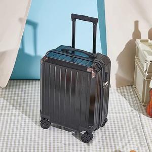 <b>Small</b> Carry-On Suitcase 18 20 Inch Lightweight Universal <b>Wheel</b> Luggage With Lock For Travel Unisex Solid Color - Product Image 3