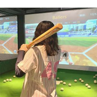SQactivaPlay Simulateur de baseball intelligent en métal avec projection AR pour sports d'intérieur, jeux interactifs pour centre de jeux