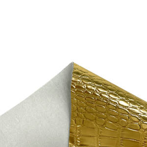 Cuir synthétique PVC souple écologique avec motif <span class=keywords><strong>crocodile</strong></span> gaufré et support tissé pour sacs décoratifs - Product Image 2