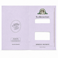 Carpeta de Presentación de Impuestos A4 con Logotipo Personalizado, Papel con Estampado en Relieve y Grabado en Lámina para Empresas de Preparación de Impuestos CPA