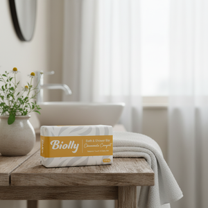 Jabón en Barra Biolly Camomila Comfort 150 Gramos - Fórmula Hidratante - Exfoliante Suave - Ecológico - Product Image 3
