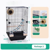 Cage à oiseaux décorative double couche anti-évasion en métal transparent pour perroquets, perruches, paons et calopsittes – Vente en gros