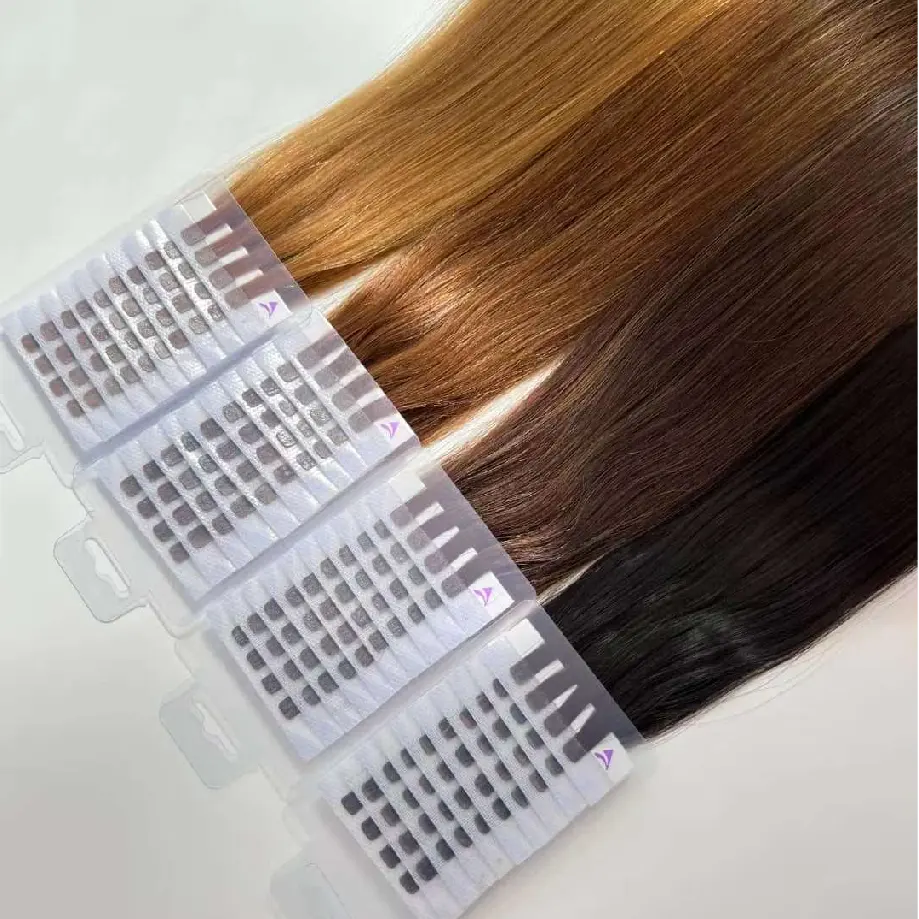 2024 tren baru temuan terbaru ekstensi rambut v cahaya ekstensi rambut virgin