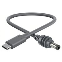 Kabel Power Supply Starlink Mini USB-C ke DC Barrel Jack 20V 5A PVC Abu-abu CAT5e Panjang Kustom 100W PD Chargers