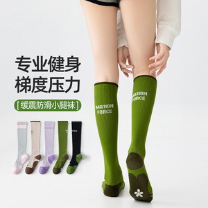 Professional graded compression fitness calf <b>socks</b>, shock-absorbing, non-slip, breathable, pressure-relieving knee-high <b>socks</b>, - Product Image 1
