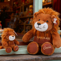 Nouvelle Peluche Lion Maillard Transfrontalière, Compagnon de Confort avec Rembourrage en Coton PP, Cadeau pour Bébé