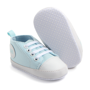 <span class=keywords><strong>Scarpe</strong></span> in tela casual antiscivolo con soletta morbida per neonati e bambini, design leggero stampato con lacci, molto vendute. - Product Image 6
