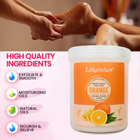 Gommage au sucre pour les pieds exfoliant et hydratant à la vitamine C et à l'extrait de plantes pour une peau douce et lisse