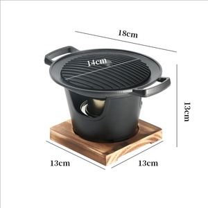 หม้อสุกี้ยากิสแตนเลสสไตล์ญี่ปุ่น หม้อเท็ตสึนาเบะ หม้อชาบู กระทะย่าง - Product Image 5