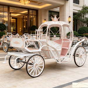 Nueva llegada: Hermosa carruaje de calabazas con caballos, adorno escénico para jardín y resort, decoración para eventos comerciales - Product Image 1