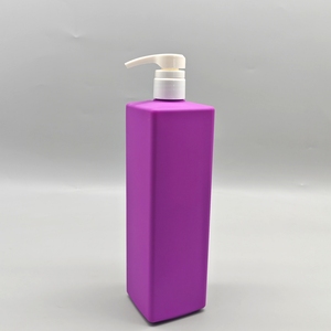 Bouteille à pompe carrée <span class=keywords><strong>en</strong></span> PEHD 32 onces 1 <span class=keywords><strong>litre</strong></span> vide pour shampooing revitalisant lotion nettoyante pour le corps sans BPA - Product Image 2