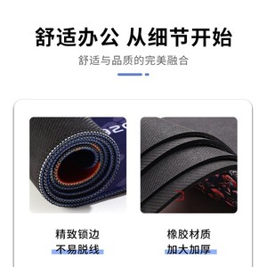 PVC Large Mouse Pad With Red Blue White Stripes Digital Printing Anti Slip <b>Desk</b> Mat For Office <b>Workstation</b> - Product Image 2