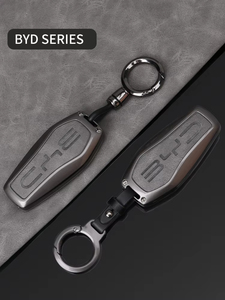 Pièces automobiles haut de gamme, cuir, alliage de zinc, résistant aux rayures, porte-clés de télécommande, anneau de support pour <span class=keywords><strong>BYD</strong></span> Yuan Song Qin Ato <span class=keywords><strong>3</strong></span> Han - Product Image 4