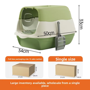 Litière pour <span class=keywords><strong>chat</strong></span> en plastique extra large, fermée, avec parois hautes et épaisses, écologique, facile à nettoyer, pour <span class=keywords><strong>la</strong></span> <span class=keywords><strong>maison</strong></span>, fabrication OEM/ODM de qualité supérieure - Product Image 2
