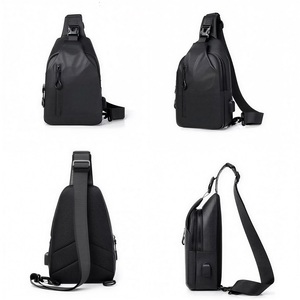 Bolso Bandolera Impermeable para <span class=keywords><strong>Hombre</strong></span>, Bolso <span class=keywords><strong>de</strong></span> Pecho, Bolso Cruzado con Carga USB para <span class=keywords><strong>Hombre</strong></span> - Product Image 5