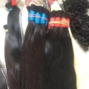 Ready to ship South America Popular Remy Human Hair Bulk Raw Hair Materials
