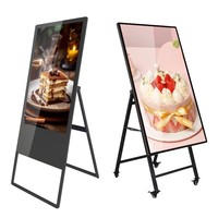 Écran publicitaire numérique LCD pliable ultra-clair, mobile, avec Wifi 4G, écran LCD mobile
