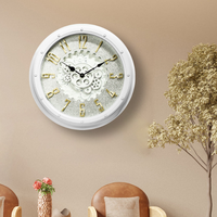 Horloge murale ronde moderne de 40 cm, horloge murale à engrenages vintage de luxe, vente en gros, dropshipping DDP