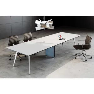 Luxury meeting room desk 12 person long table office furniture conference table