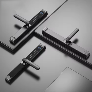 智能滑动门锁超薄黑色手柄无钥匙进入WiFi启用图雅应用/TT锁兼容代码访问C级安全 - Product Image 3