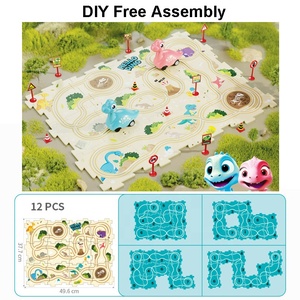 Pista da Corsa per Dinosauri, Gioco <span class=keywords><strong>Puzzle</strong></span> Fai-da-Te, Set di Costruzione Ferroviaria, Gioco Educativo di Logica e Assemblaggio - Product Image 4
