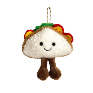 Funny Taco Plush Keychain Bag Charm French Sandwich Toy Pendant Cute Cartoon Plush <b>Doll</b> Backpack Decoration Gift - Product Image 5