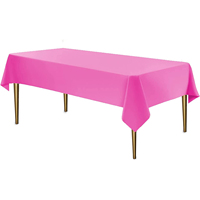 Nappe rectangulaire moderne décorative en plastique transparent jetable, faite à la main et personnalisable pour fêtes, mariages et banquets