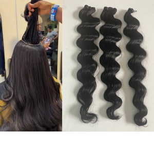 Extensions de cheveux Body Wave en vrac 24 pouces 450 grammes/paquet – Qualité supérieure pour tissages hybrides, trame de cheveux premium et vrac style Boho Body Wave - Product Image 1