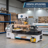 Torno CNC Automático para Tallado de Madera con Sistema de Alimentación Automática para Componentes de Muebles Personalizados