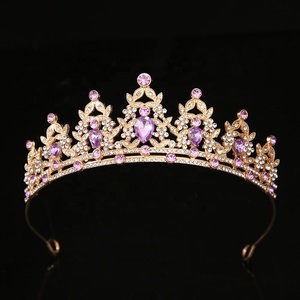 Diamant Accessoire Femme Diadèmes En Gros Alliage Coloré Coronas Decorativas De Étincelant Filles Couronne De <span class=keywords><strong>Luxe</strong></span> Cristal Diadème - Product Image 6