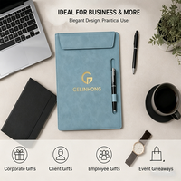 Porte-documents magnétique en cuir PU A4 avec porte-stylo, logo personnalisé, gaufré, pour cadeau d'entreprise, promotionnel