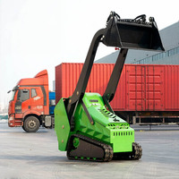 Harga Pabrik Langsung Murah EPA EURO 5 Skid Steer Loader Kecil untuk Pertanian, Crawler 480kg Mini Skid Steer dengan Lampiran
