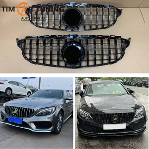 Grille avant TIM MB Classe C W205 Pré-lifting (2015-2018) Grille <span class=keywords><strong>Star</strong></span>/GT - Noir brillant Remplacement de la grille W205 C180 C200 C260 - Product Image 6