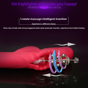 Libo King Kong Bead Vibrator <span class=keywords><strong>Stick</strong></span> para mujeres Telescópico Automático Lamiendo la lengua Masaje giratorio Juguete sexual con velocidad variable - Product Image 3