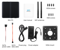Mini ordinateur Pc sans ventilateur In-tel Ce-leron J1900 Computadora Linux Win10 unité système Nuc bureau Barebone Micro serveur domestique