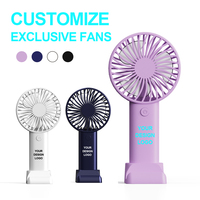 Mini ventilateur portable avec logo personnalisé, batterie rechargeable, motif personnalisé pour cadeau promotionnel, ensemble de cadeaux, événements festifs