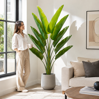 Palmier artificiel Real Touch, résistant aux UV, en soie synthétique, sans entretien, grand arbre en pot pour la décoration de jardin