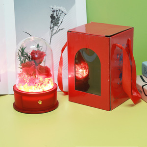 Boîte Cadeau Lumineuse Fleur Éternelle, Emballage pour Bague et Collier, Accessoires d'Emballage, Ornement de Fleurs Fraîches, Vente en Gros - Product Image 3