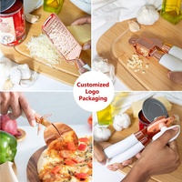 Ustensiles de cuisine en acier inoxydable revêtu de cuivre, Rose or 20 pièces, accessoires Gadget de cuisine avec poignées antidérapantes souples