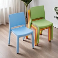 Chaise à dossier simple et moderne en plastique épaissi de style nordique pour restaurant, usage domestique et commercial