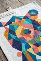 Essuie-tout de cuisine en coton style blocs de couleur énergisants, chromothérapie vibrante