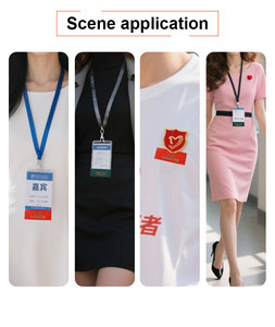 Custom Horizontal Stackable Promotion School Convention Name <strong>Red</strong> Badges <strong>Ribbon</strong> with Adhesive Strip - Product Image 6
